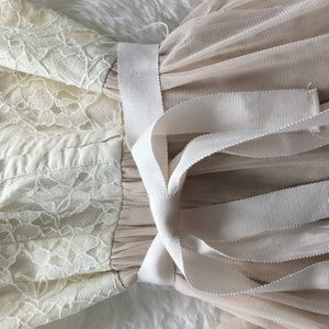 Cream/pink lace ballet dress